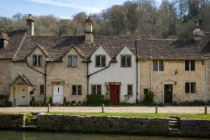 how to start a property portfolio - houses lined up in an English village