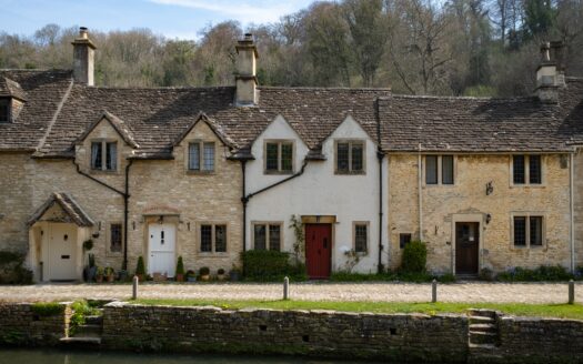 how to start a property portfolio - houses lined up in an English village